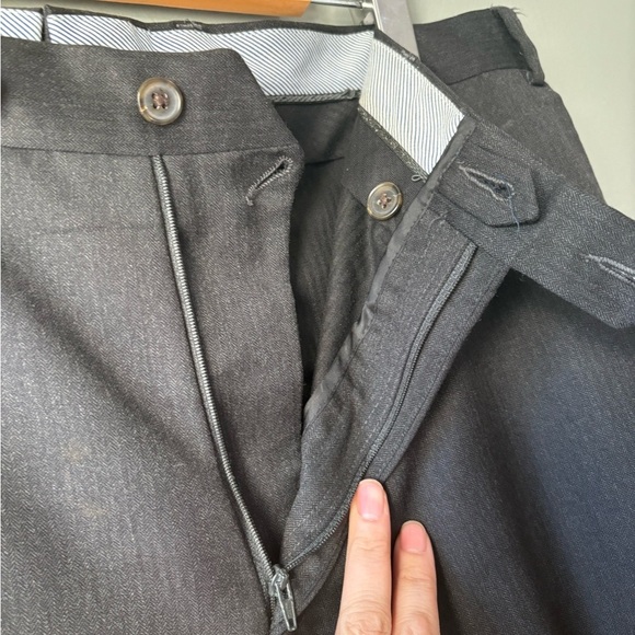 Cuseri Italia, size 38, 100% wool grey dress pants. Straight leg. - Picture 6 of 9